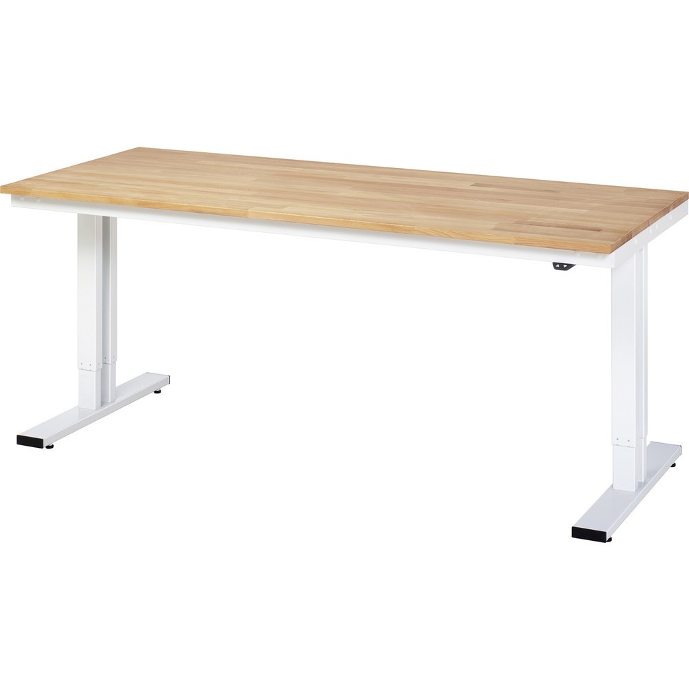 Immagine del prodotto n. 1: RAU Tavolo da lavoro regolabile in altezza elettricamente Serie adlatus 300, HxLxP 720-1.120 x 2.000 x 800 mm, piano di lavoro in faggio massiccio