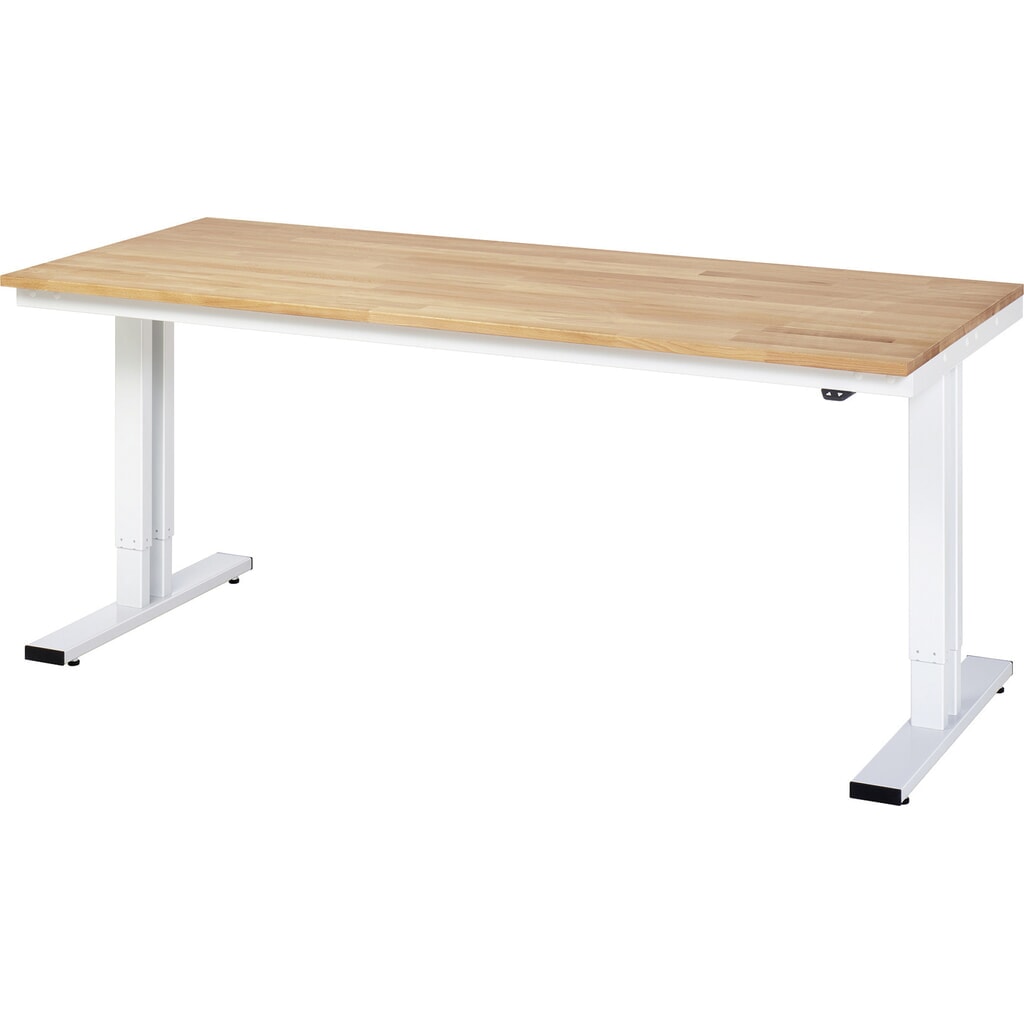Immagine del prodotto: RAU Tavolo da lavoro regolabile in altezza elettricamente Serie adlatus 300, HxLxP 720-1.120 x 2.000 x 800 mm, piano di lavoro in faggio massiccio