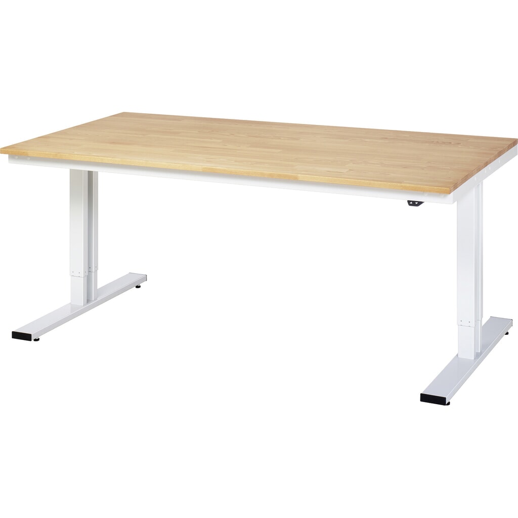 Immagine del prodotto: RAU Tavolo da lavoro regolabile in altezza elettricamente Serie adlatus 300, HxLxP 720-1.120 x 2.000 x 1.000 mm, piano di lavoro in faggio massiccio