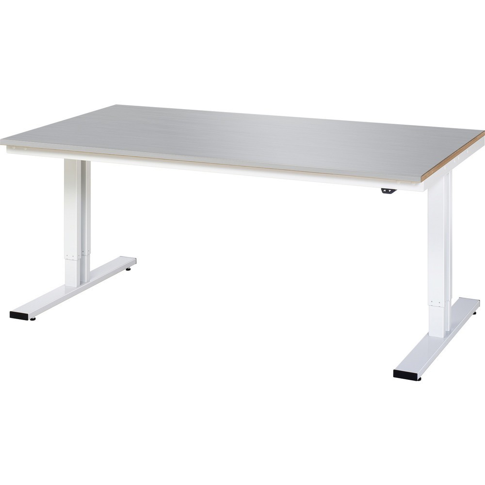 Immagine del prodotto n. 1: RAU Tavolo da lavoro regolabile in altezza elettricamente Serie adlatus 300, HxLxP 720-1.120 x 2.000 x 1.000 mm, piano di lavoro rivestito in lamiera d’acciaio inox