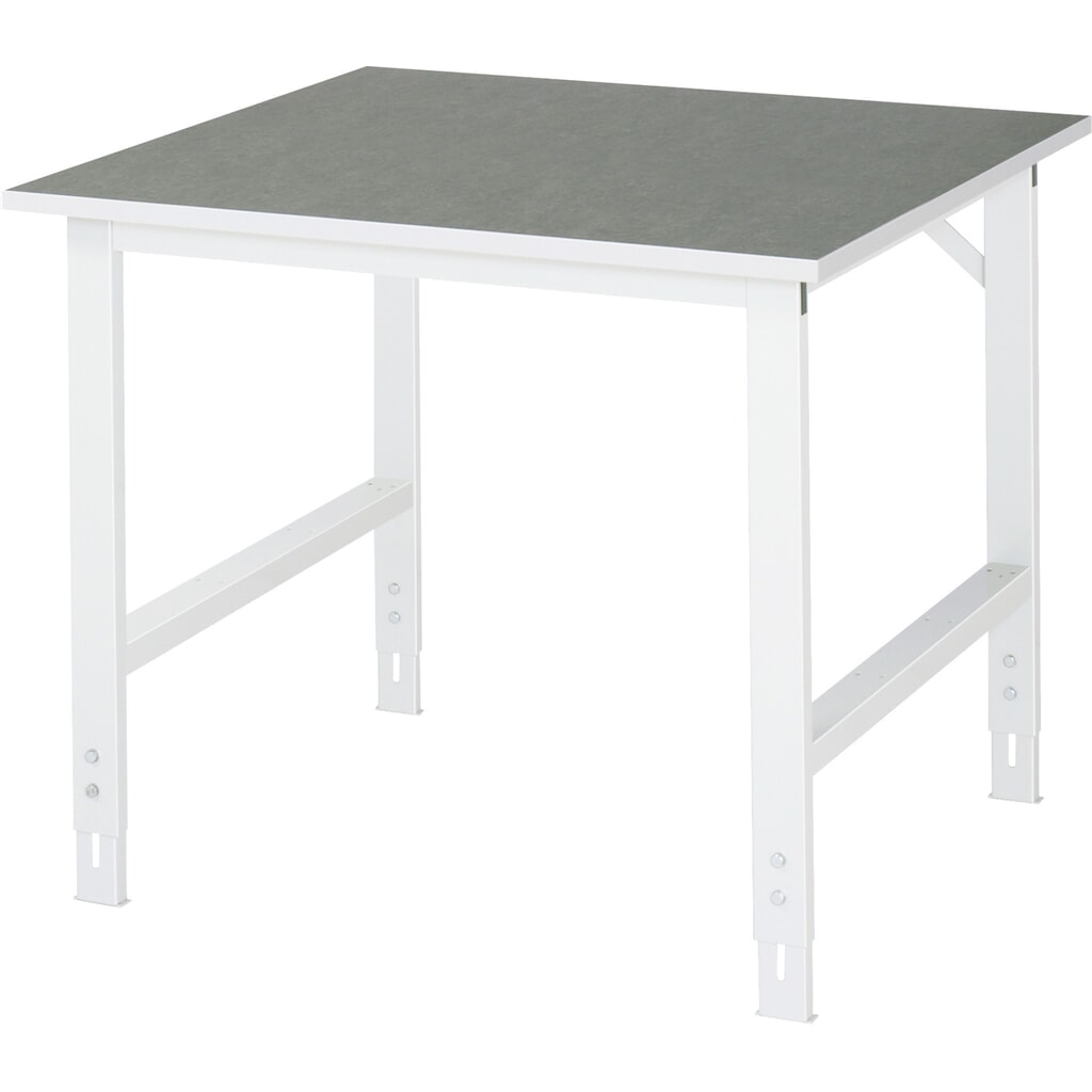 RAU Tavolo da lavoro regolabile in altezza Serie TOM, HxLxP 760-1.080 x 1.000 x 1.000 mm, piano di lavoro in linoleum/con rivestimento universale Immagine del prodotto: RAU Tavolo da lavoro regolabile in altezza Serie TOM, HxLxP 760-1.080 x 1.000 x 1.000 mm, piano di lavoro in linoleum/con rivestimento universale