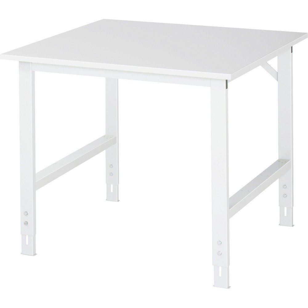 Immagine del prodotto: RAU Tavolo da lavoro regolabile in altezza Serie TOM, HxLxP 760-1.080 x 1.000 x 1.000 mm, piano di lavoro in EGB rivestito in resina melamminica