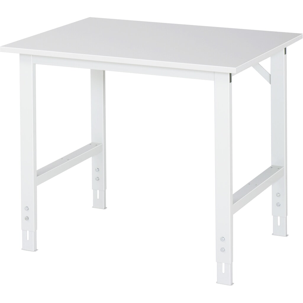 RAU Tavolo da lavoro regolabile in altezza Serie TOM, HxLxP 760-1.080 x 1.000 x 800 mm, piano di lavoro rivestito in resina melamminica Immagine del prodotto: RAU Tavolo da lavoro regolabile in altezza Serie TOM, HxLxP 760-1.080 x 1.000 x 800 mm, piano di lavoro rivestito in resina melamminica