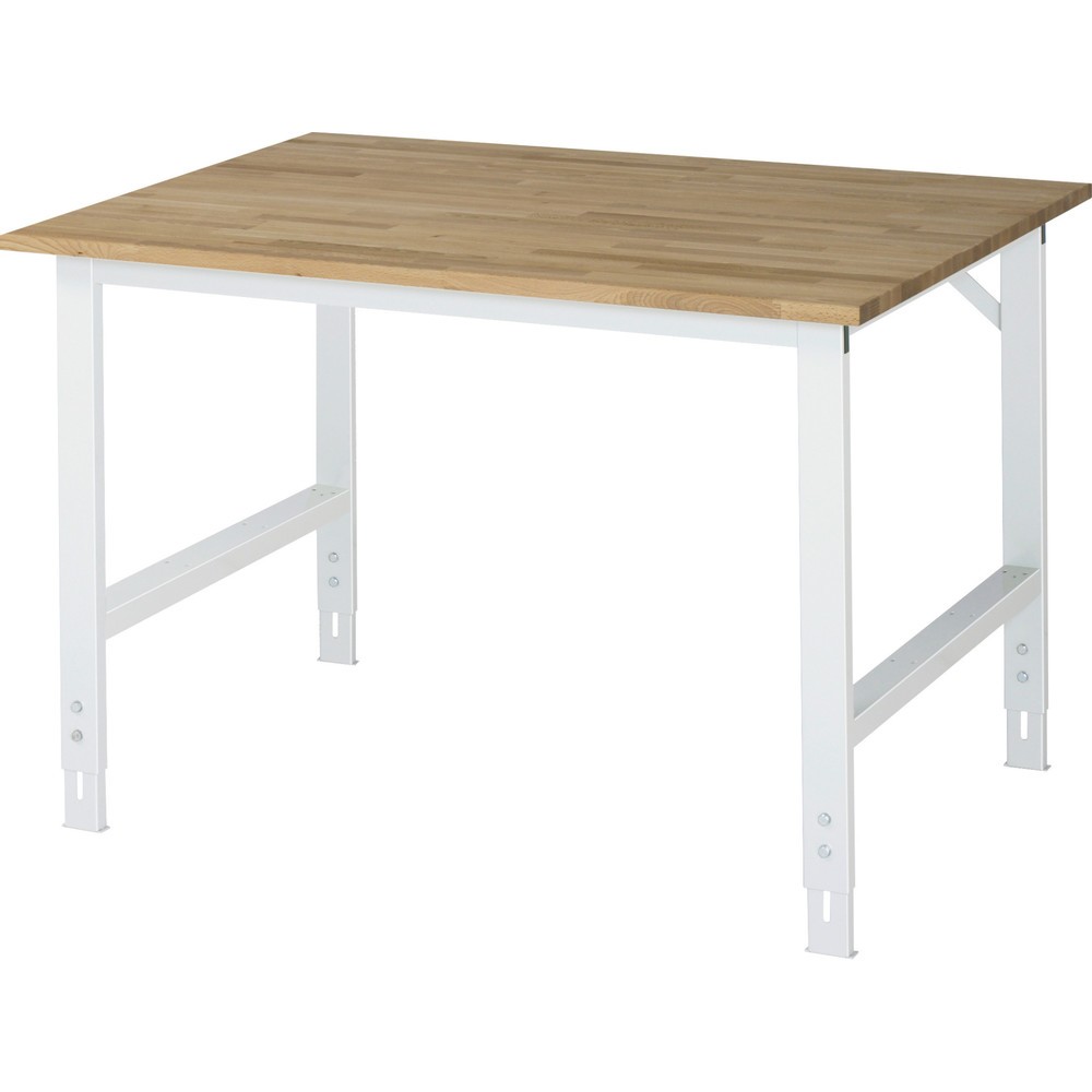 Immagine del prodotto: RAU Tavolo da lavoro regolabile in altezza Serie TOM, HxLxP 760-1.080 x 1.250 x 1.000 mm, piano di lavoro in faggio massiccio