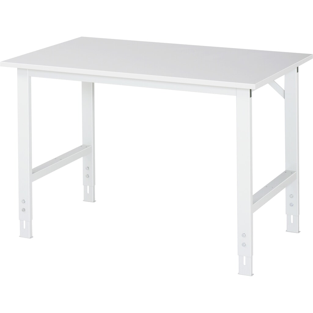 Immagine del prodotto: RAU Tavolo da lavoro regolabile in altezza Serie TOM, HxLxP 760-1.080 x 1.250 x 800 mm, piano di lavoro in EGB rivestito in resina melamminica