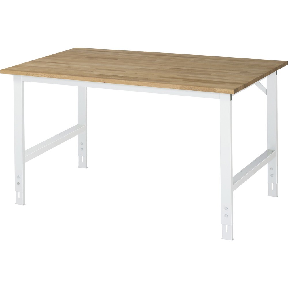 Immagine del prodotto: RAU Tavolo da lavoro regolabile in altezza Serie TOM, HxLxP 760-1.080 x 1.500 x 1.000 mm, piano di lavoro in faggio massiccio