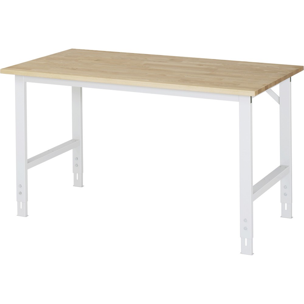 Immagine del prodotto: RAU Tavolo da lavoro regolabile in altezza Serie TOM, HxLxP 760-1.080 x 1.500 x 800 mm, piano di lavoro in faggio massiccio
