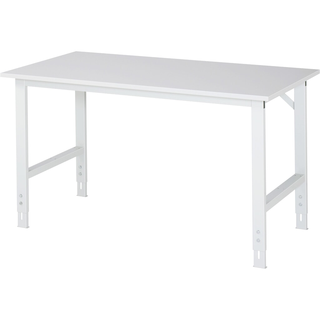 Immagine del prodotto: RAU Tavolo da lavoro regolabile in altezza Serie TOM, HxLxP 760-1.080 x 1.500 x 800 mm, piano di lavoro rivestito in resina melamminica