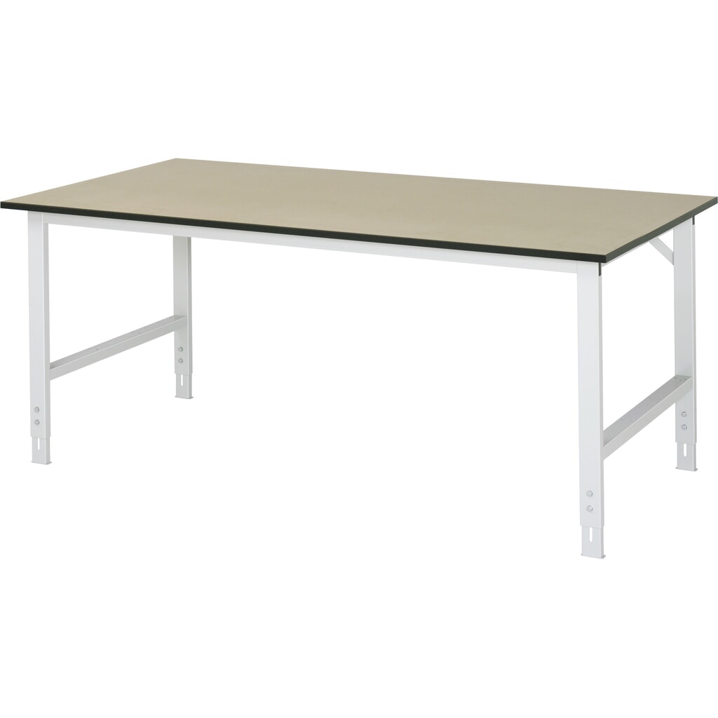 RAU Tavolo da lavoro regolabile in altezza Serie TOM, HxLxP 760-1.080 x 2.000 x 1.000 mm, piano di lavoro in MDF Immagine del prodotto: RAU Tavolo da lavoro regolabile in altezza Serie TOM, HxLxP 760-1.080 x 2.000 x 1.000 mm, piano di lavoro in MDF