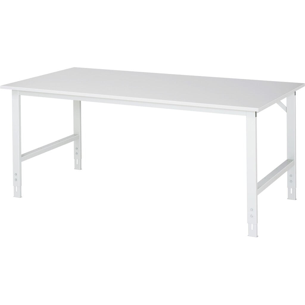 Immagine del prodotto: RAU Tavolo da lavoro regolabile in altezza Serie TOM, HxLxP 760-1.080 x 2.000 x 1.000 mm, piano di lavoro in EGB rivestito in resina melamminica