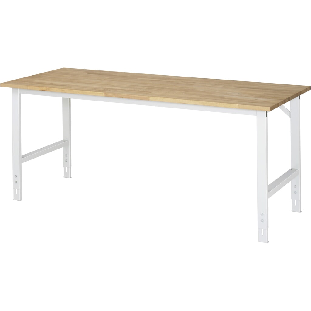 Immagine del prodotto: RAU Tavolo da lavoro regolabile in altezza Serie TOM, HxLxP 760-1.080 x 2.000 x 800 mm, piano di lavoro in faggio massiccio