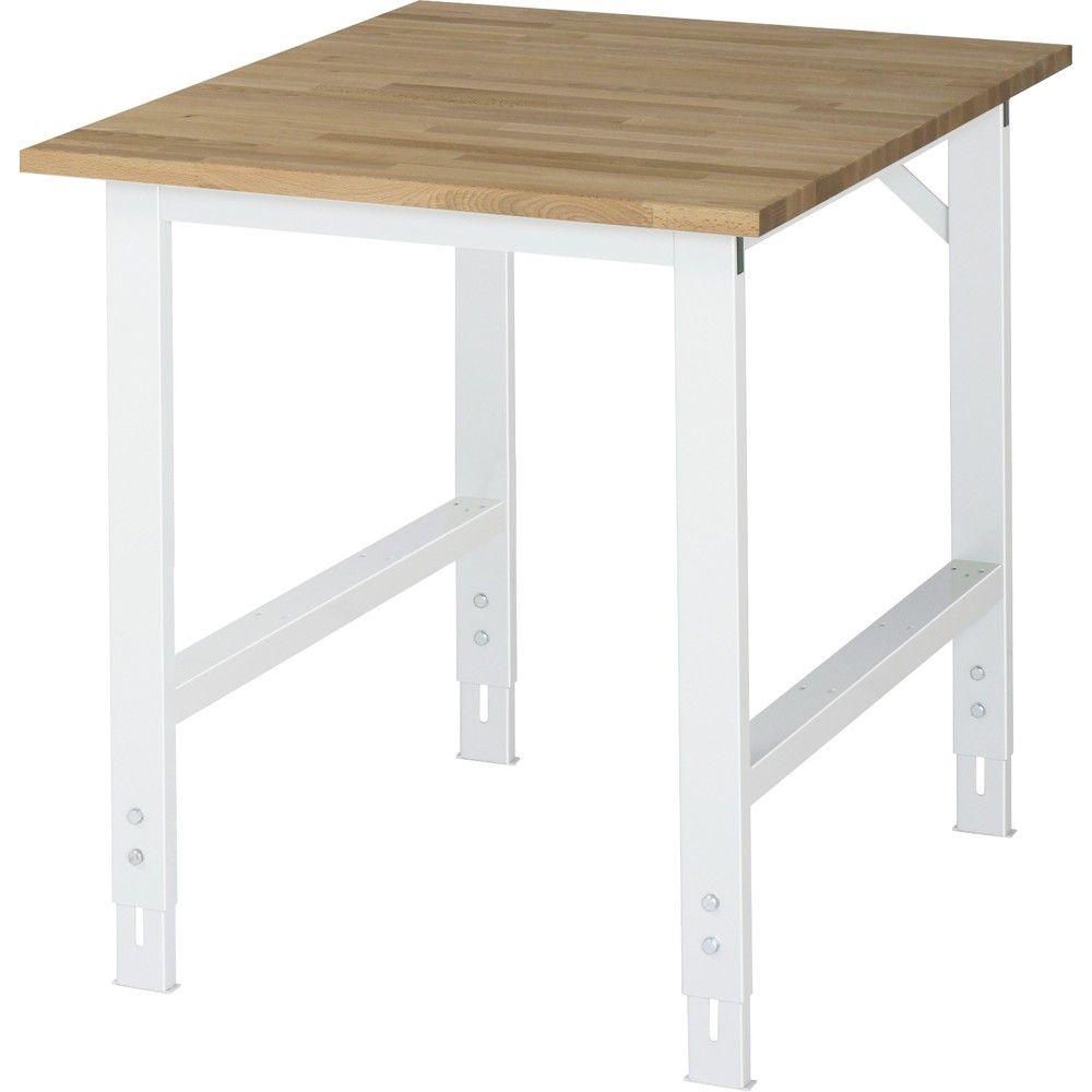 Immagine del prodotto: RAU Tavolo da lavoro regolabile in altezza Serie TOM, HxLxP 760-1.080 x 750 x 1.000 mm, piano di lavoro in faggio massiccio