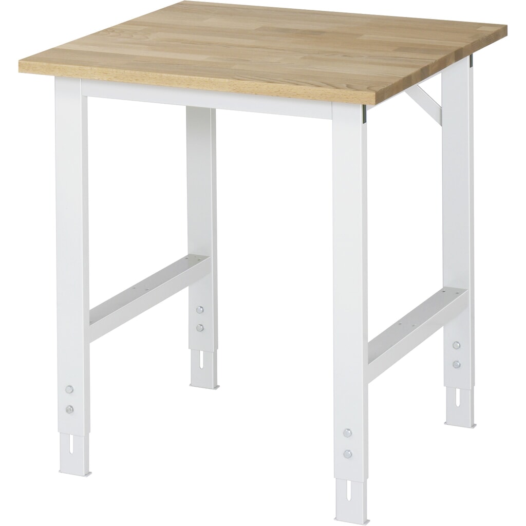 RAU Tavolo da lavoro regolabile in altezza Serie TOM, HxLxP 760-1.080 x 750 x 800 mm, piano di lavoro in faggio massiccio Immagine del prodotto: RAU Tavolo da lavoro regolabile in altezza Serie TOM, HxLxP 760-1.080 x 750 x 800 mm, piano di lavoro in faggio massiccio