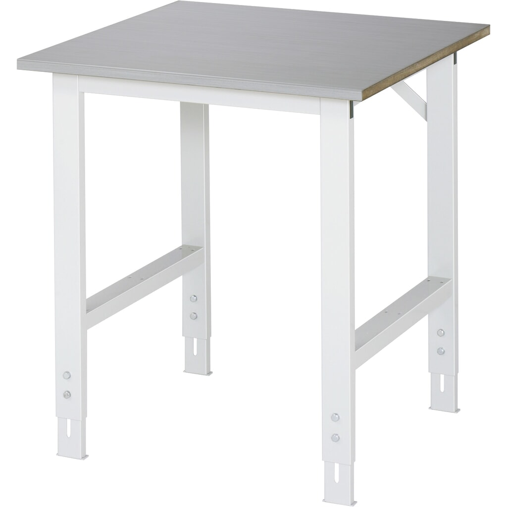 RAU Tavolo da lavoro regolabile in altezza Serie TOM, HxLxP 760-1.080 x 750 x 800 mm, piano di lavoro con rivestimento in lamiera d’acciaio inox Immagine del prodotto: RAU Tavolo da lavoro regolabile in altezza Serie TOM, HxLxP 760-1.080 x 750 x 800 mm, piano di lavoro con rivestimento in lamiera d’acciaio inox