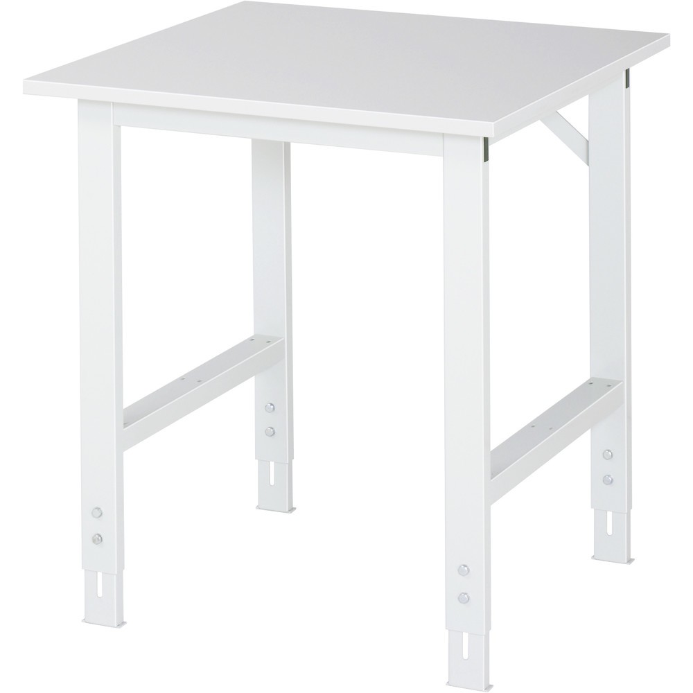 Immagine del prodotto: RAU Tavolo da lavoro regolabile in altezza Serie TOM, HxLxP 760-1.080 x 750 x 800 mm, piano di lavoro in EGB rivestito in resina melamminica