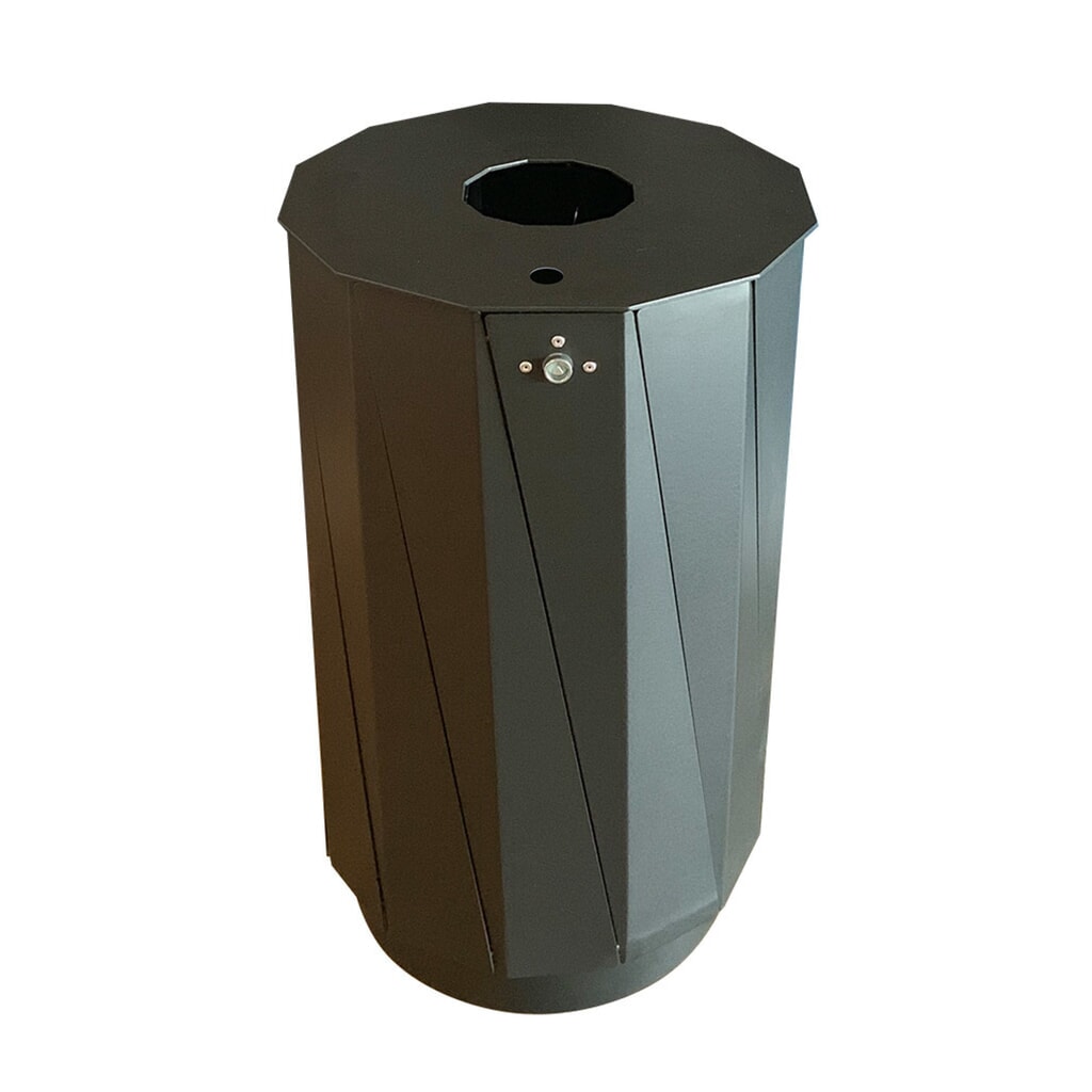 Immagine del prodotto: RENNER contenitore per rifiuti con posacenere tipo 7007-35, 60 litri, ematite antracite