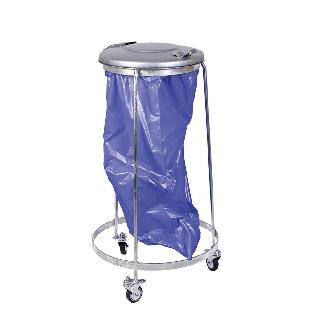 RENNER Porta-sacchetto dei rifiuti tipo 8016 per sacchetti da 120 l, mobile, coperchio zincato Immagine del prodotto: RENNER Porta-sacchetto dei rifiuti tipo 8016 per sacchetti da 120 l, mobile, coperchio zincato