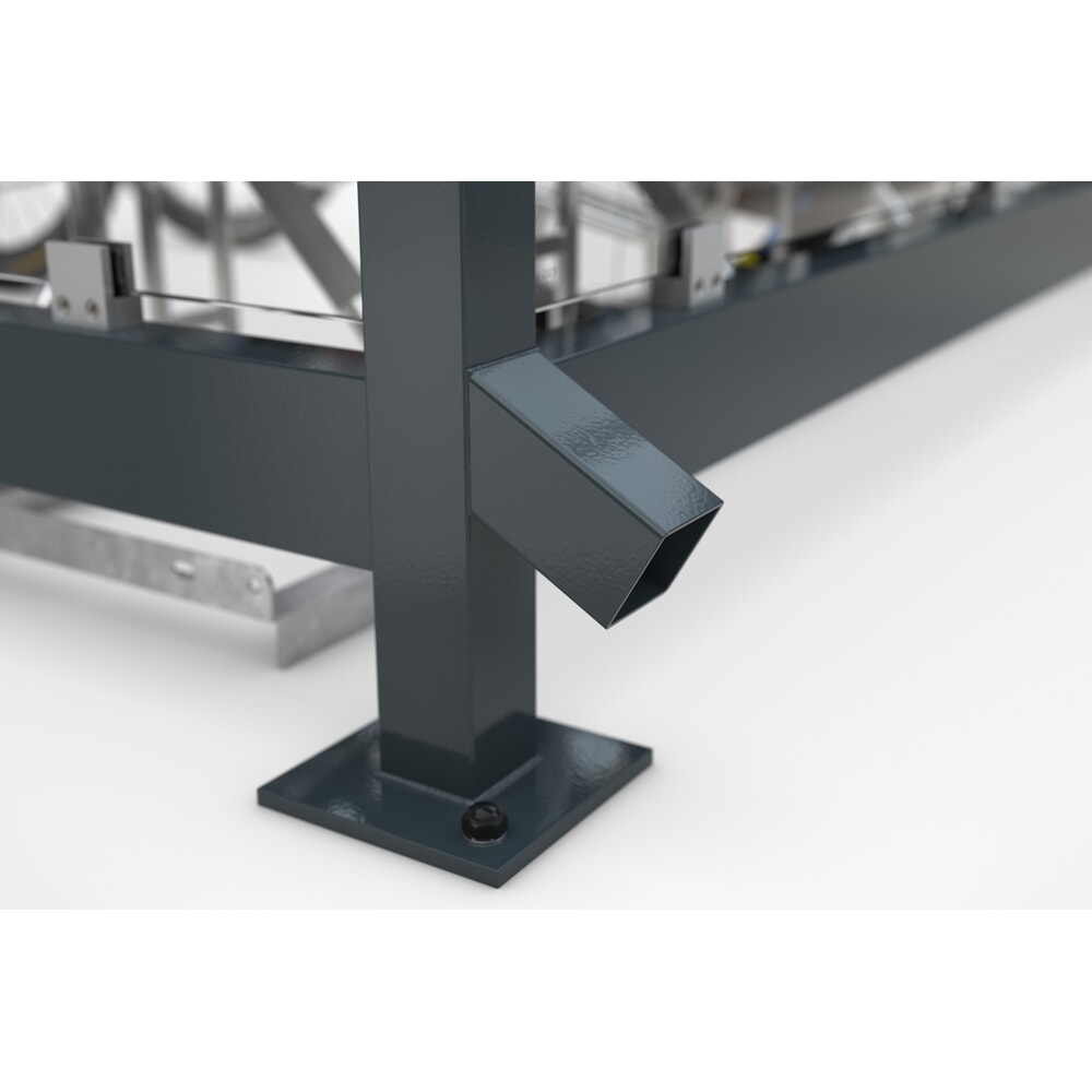 Immagine del prodotto n. 6: Pensile per fumatori wsm® KÖLN ALPINE, completamente assemblato, carico neve max. 4,15 kg/m², 9 elementi, senza pavimentazione, grigio antracite