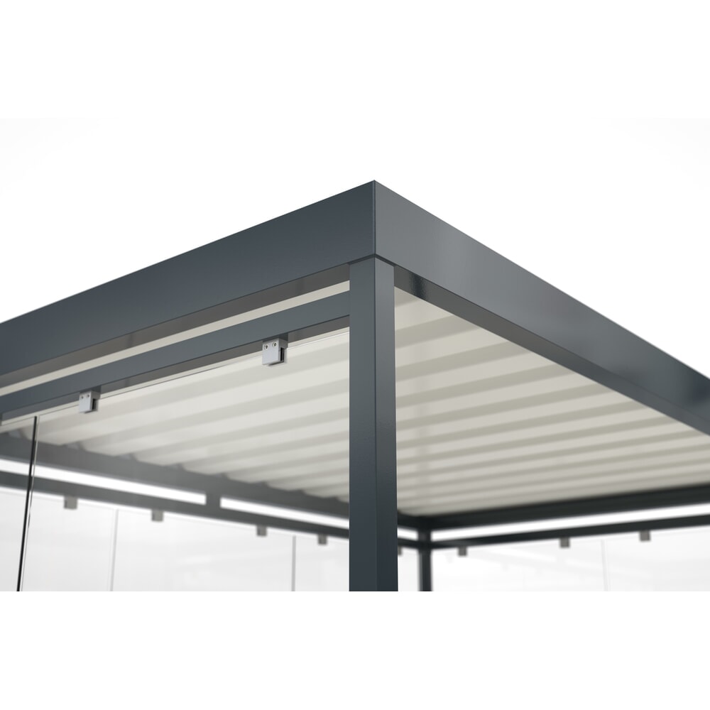 Immagine del prodotto n. 7: Pensile per fumatori wsm® KÖLN ALPINE, completamente assemblato, carico neve max. 4,15 kg/m², 9 elementi, senza pavimentazione, grigio antracite