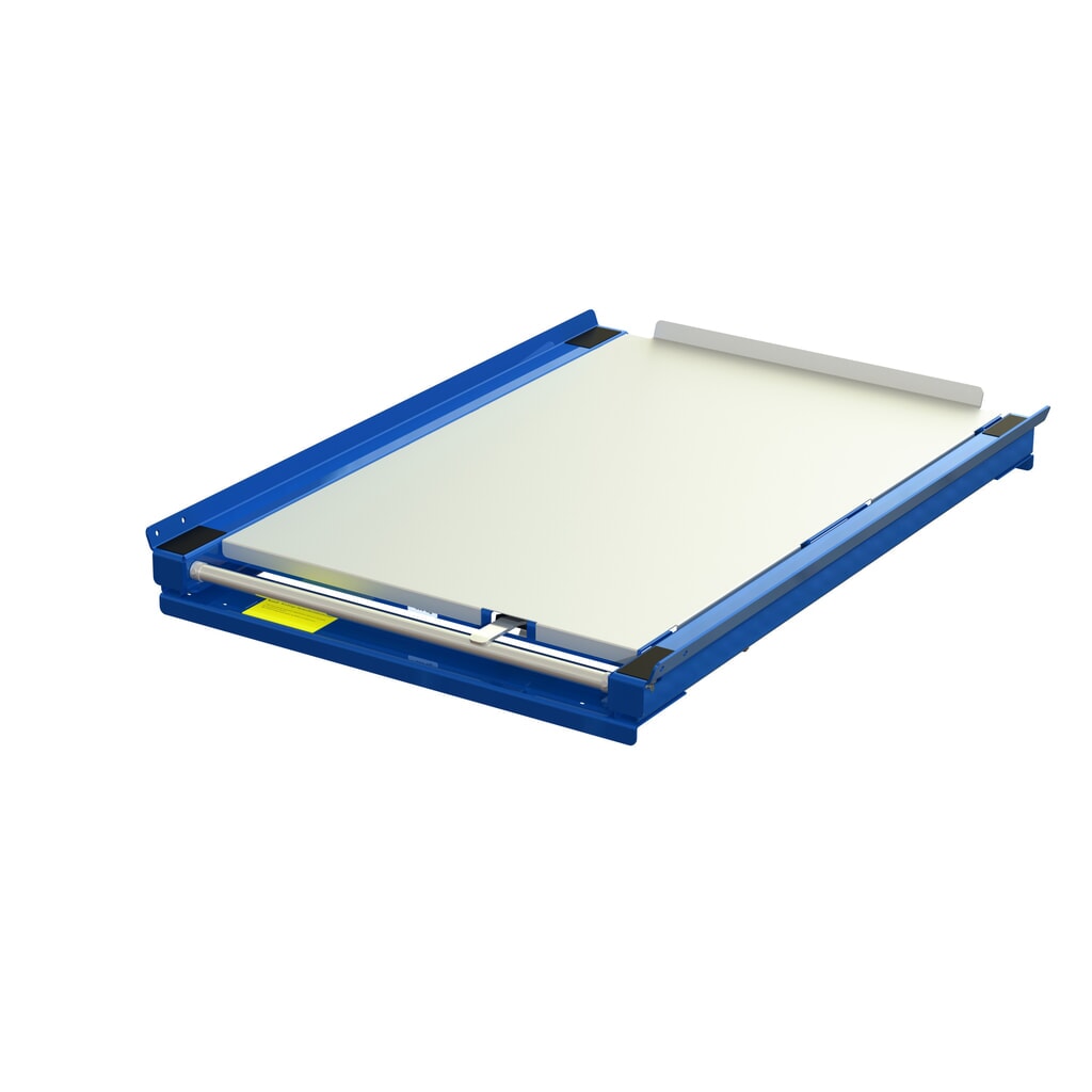 Immagine del prodotto n. 2: Ripiano chiuso in acciaio per dispositivo di estrazione dei pallet, portata 600 kg, profondità di estrazione del 70%