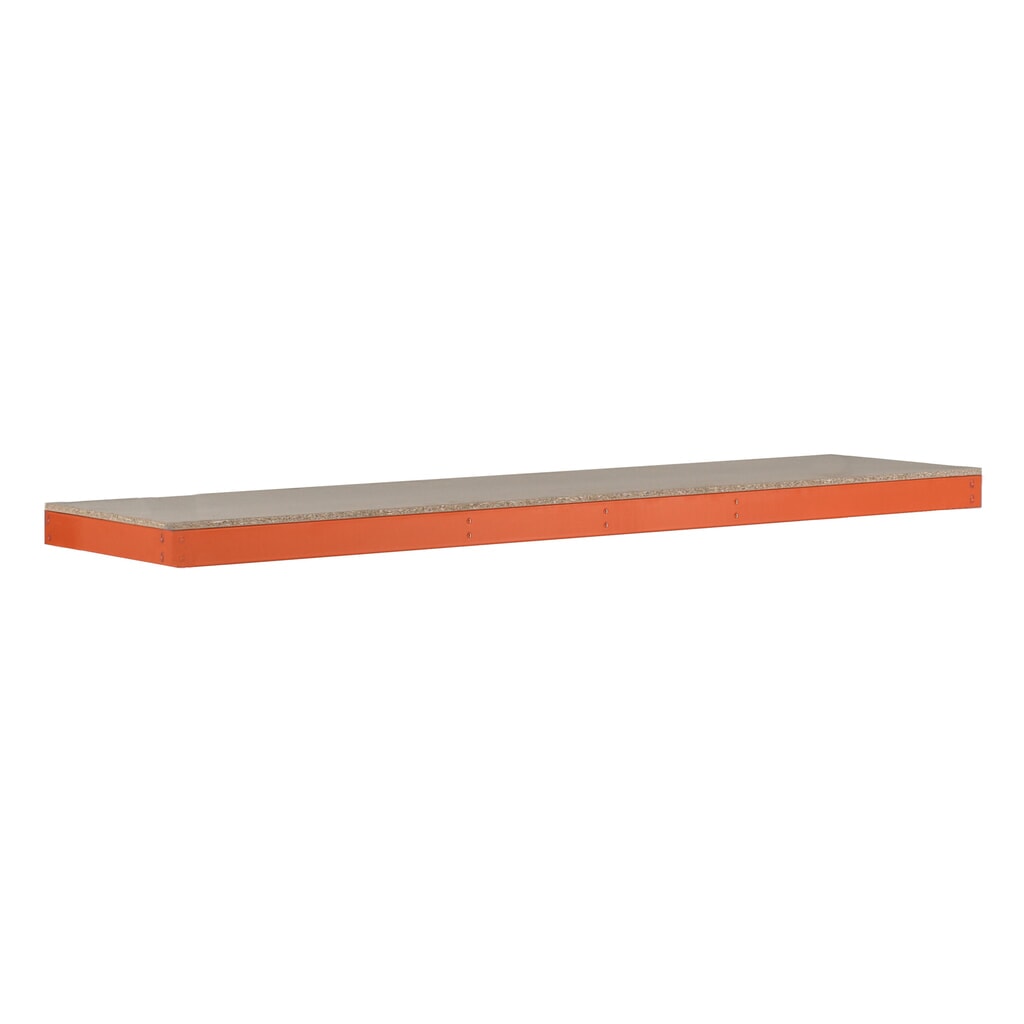 Immagine del prodotto: Ripiano per scaffalatura a campata larga SCHULTE, con pianetti in truciolato, LxP 1.536 x 469 mm, arancione