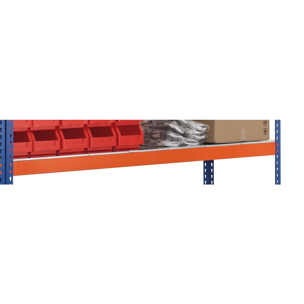 Immagine del prodotto n. 2: Ripiano per scaffalatura a campata larga SCHULTE, con pianetti in acciaio, LxP 1.536 x 469 mm, arancione