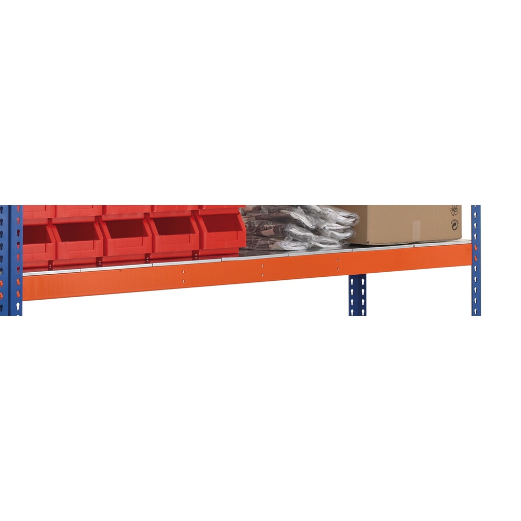 Ripiano per scaffalatura a campata larga SCHULTE, con pianetti in acciaio, LxP 1.536 x 469 mm, arancione Immagine del prodotto n. 2: Ripiano per scaffalatura a campata larga SCHULTE, con pianetti in acciaio, LxP 1.536 x 469 mm, arancione