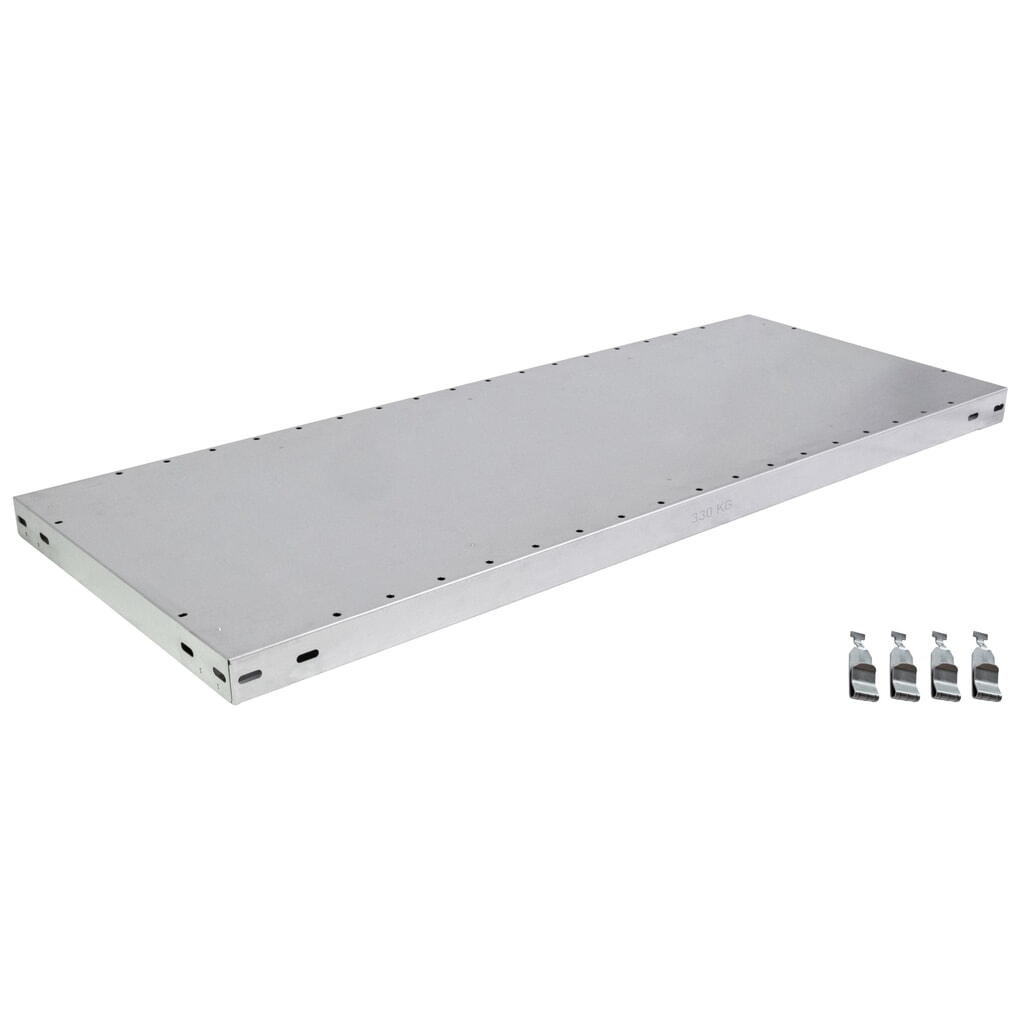 Ripiano zincato per scaffalatura a ripiani SCHULTE, montaggio a incastro, portata per ripiano 330 kg, LxP 1.000 x 800 mm Immagine del prodotto n. 2: Ripiano zincato per scaffalatura a ripiani SCHULTE, montaggio a incastro, portata per ripiano 330 kg, LxP 1.000 x 800 mm