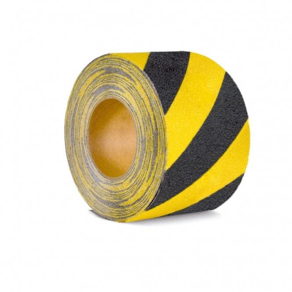 Immagine del prodotto: Rivestimento antiscivolo m2™, duttile, rullo, larghezza 100 mm, nero-giallo
