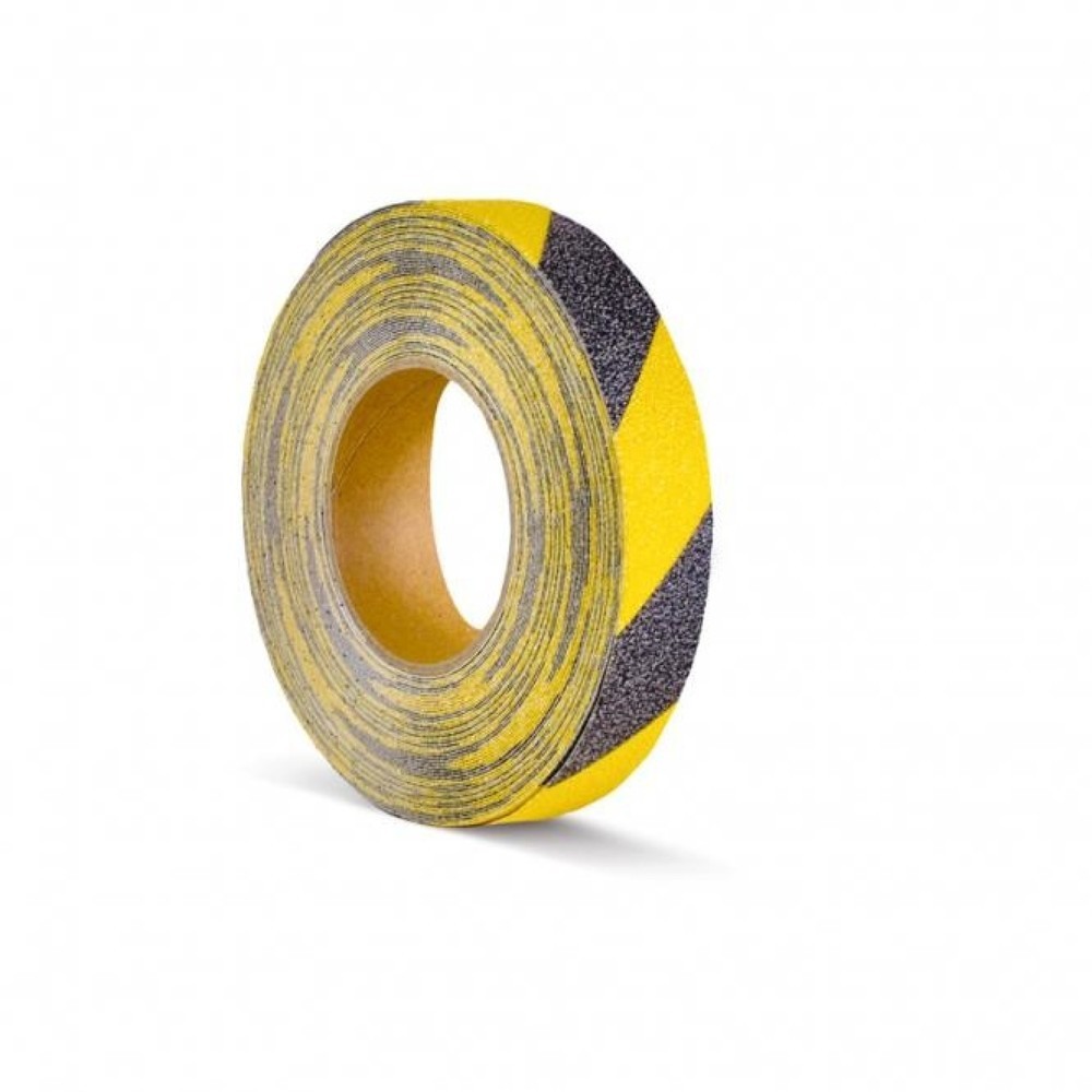 Immagine del prodotto n. 1: Rivestimento antiscivolo m2™, marcatura di avvertimento, rotolo, larghezza 25 mm, giallo-nero