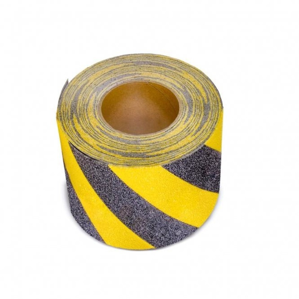 Immagine del prodotto: Rivestimento antiscivolo m2™, marcatura di avvertimento, rotolo, larghezza 150 mm, giallo-nero