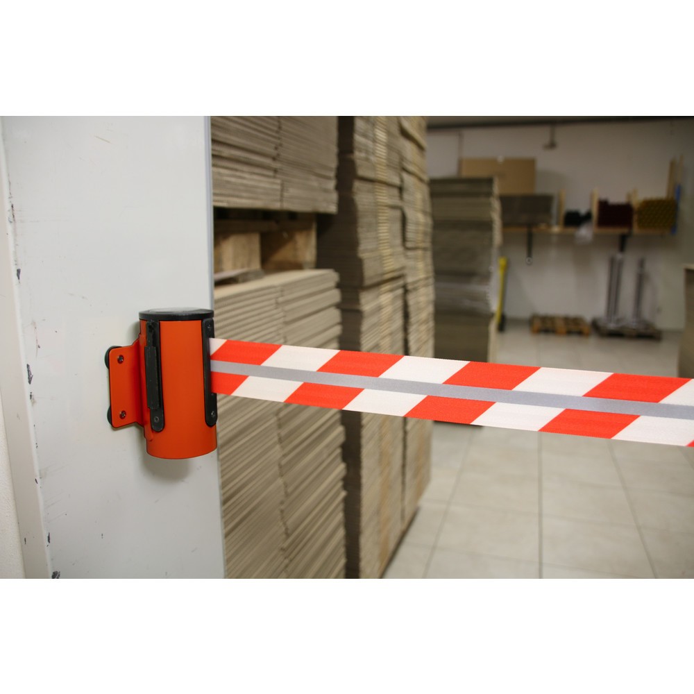Immagine del prodotto n. 3: RS-GUIDESYSTEMS® cassetta cinghia GLW 45-D REFLECTO,montaggio a parete, lunghezza 2,3 m, larghezza 50 mm, alloggiamento rosso, cinghia rossa/bianca