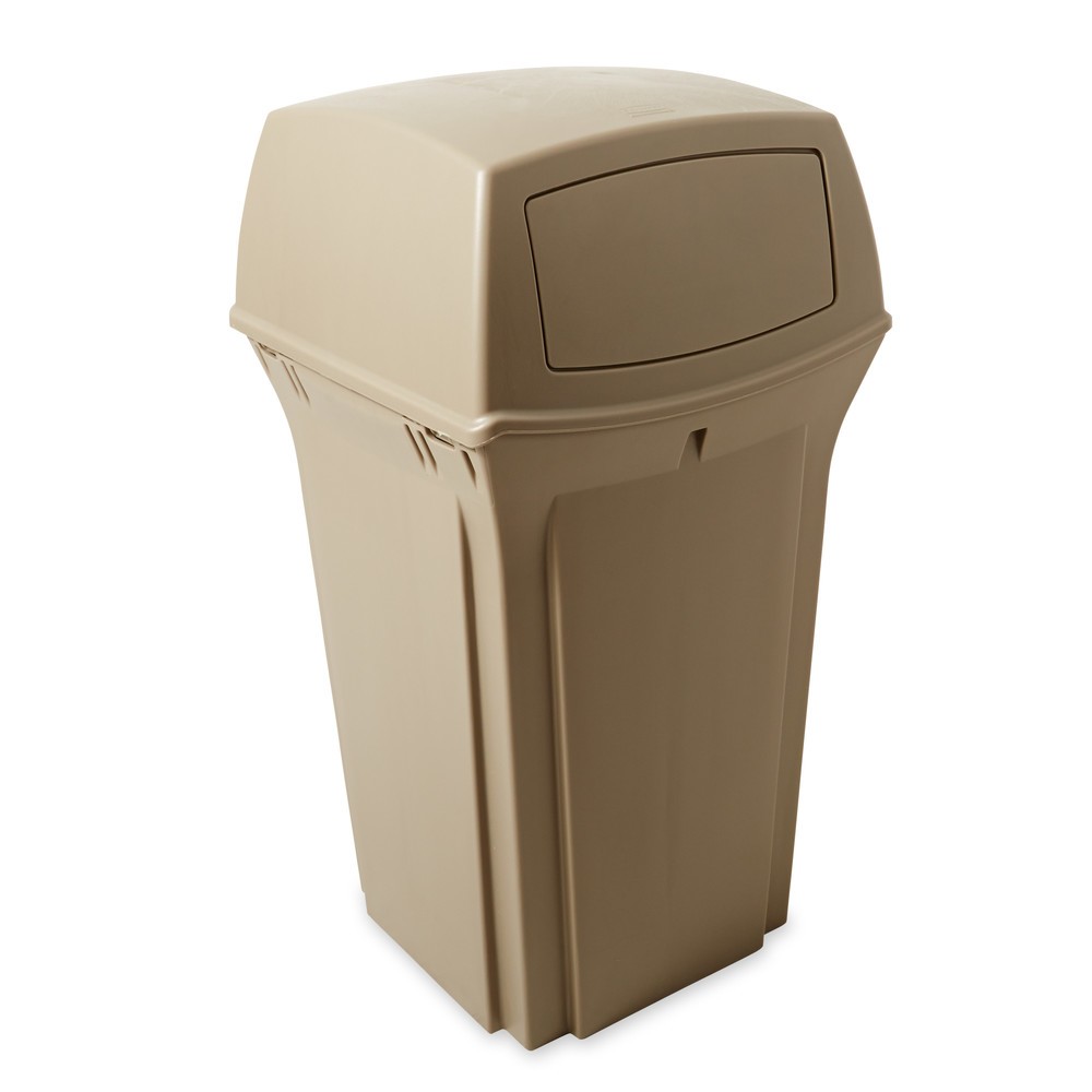 Immagine del prodotto n. 1: Rubbermaid Ranger® - Contenitore per rifiuti, 2 alette, 132,5 litri, colore: Beige