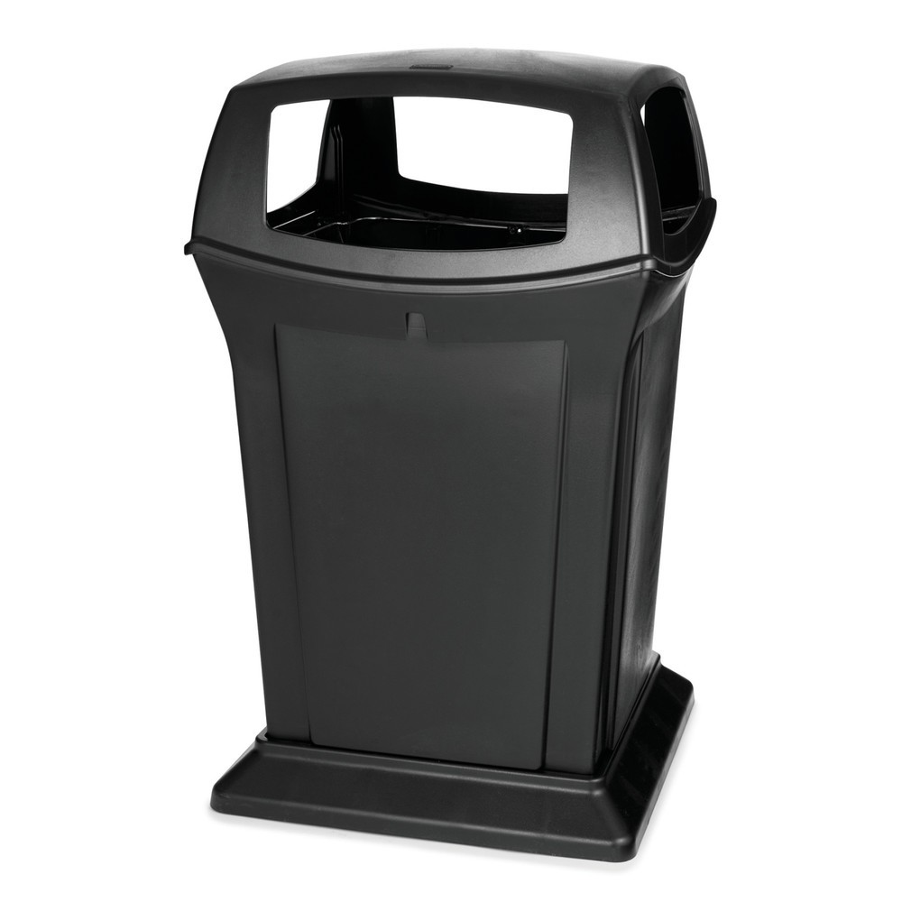 Immagine del prodotto n. 1: Rubbermaid Ranger® - cestino rifiuti, 4 aperture, 170,3 litri, colore: Nero