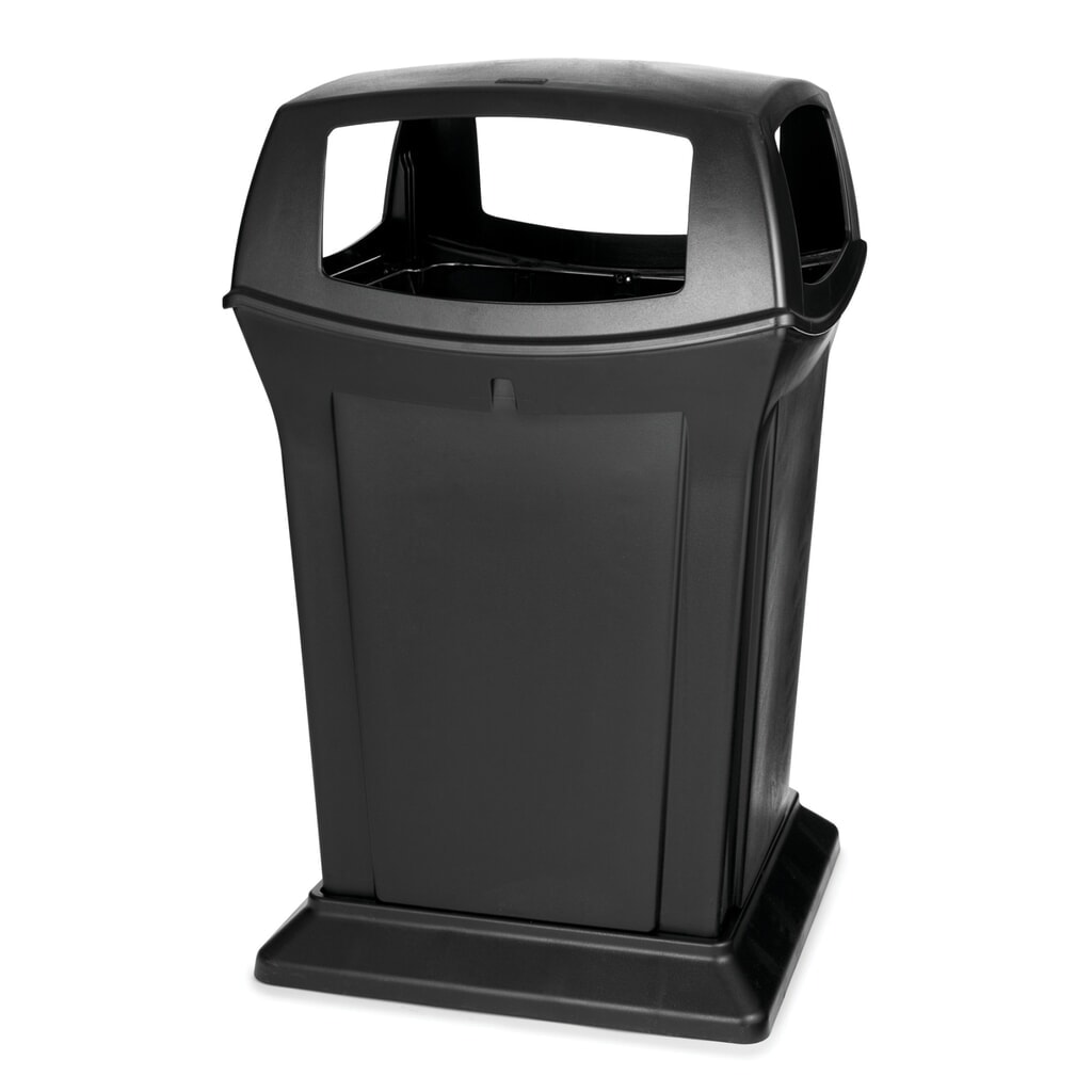 Immagine del prodotto: Rubbermaid Ranger® - cestino rifiuti, 4 aperture, 170,3 litri, colore: Nero