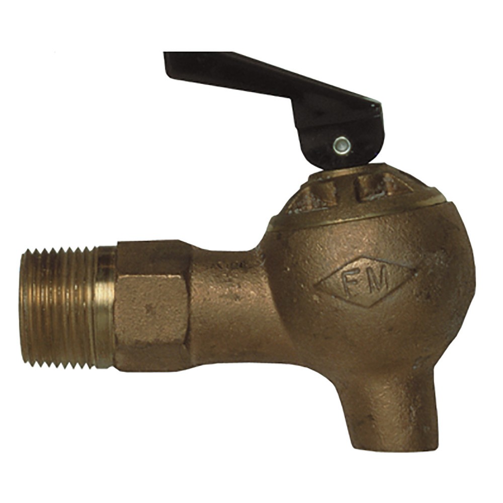 Immagine del prodotto: Rubinetto di sicurezza per fusti Justrite, ottone, rubinetto di sicurezza da laboratorio a flusso continuo