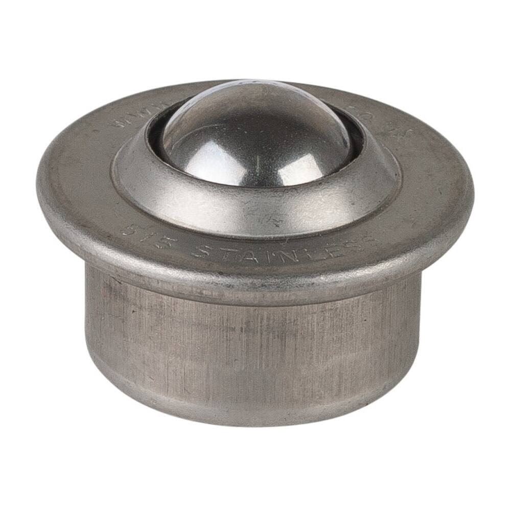 Immagine del prodotto n. 1: Rullo a sfera, acciaio, Nirosta anti-ruggine, Ø 15 mm, portata 37 kg