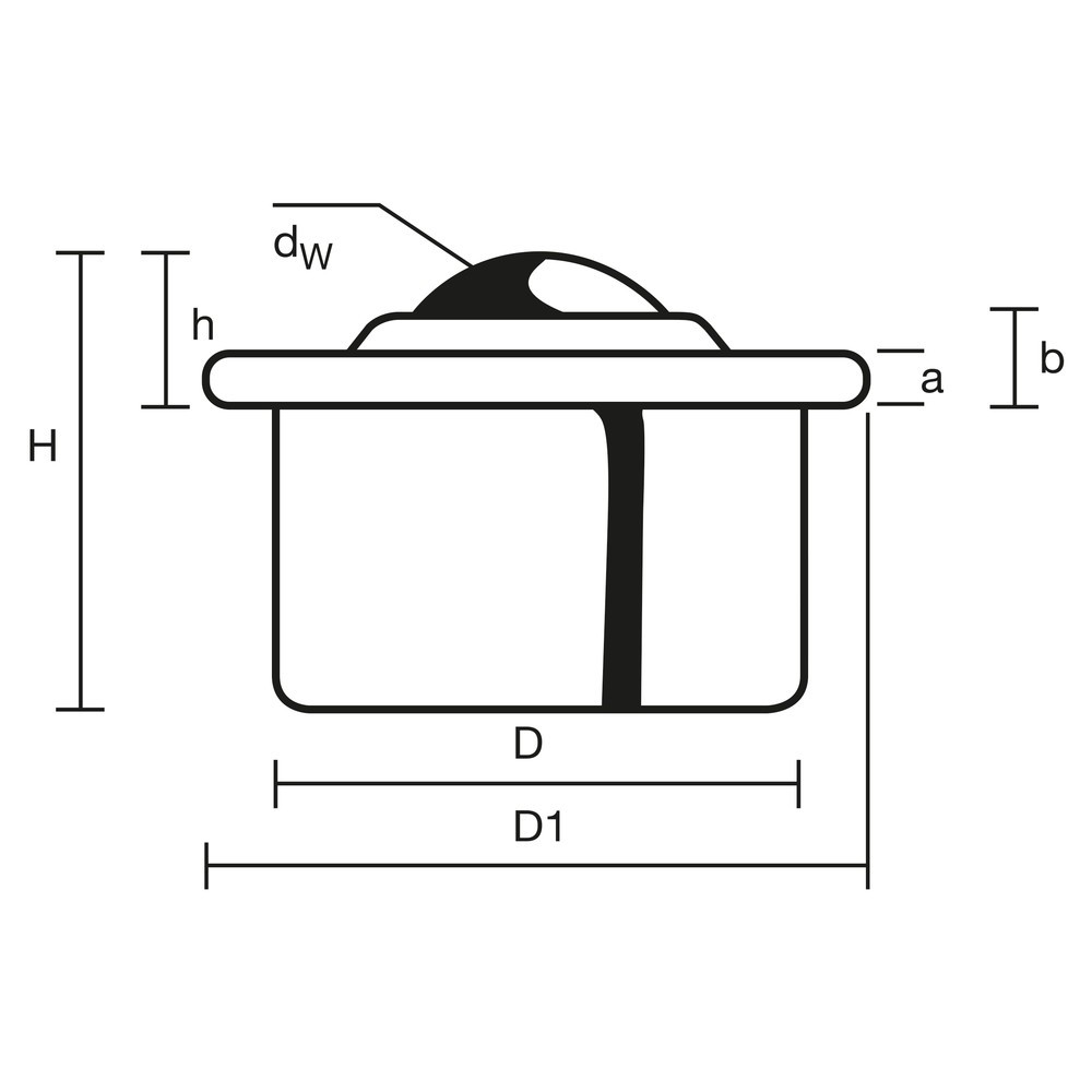 Immagine del prodotto n. 2: Rullo a sfera, acciaio, Ø 15 mm, portata 50 kg