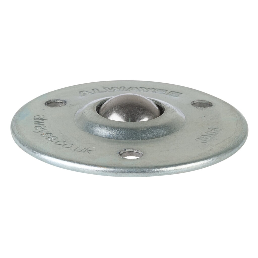 Immagine del prodotto: Rullo a sfera con foro di fissaggio, acciaio, Ø 19 mm, portata 25 kg