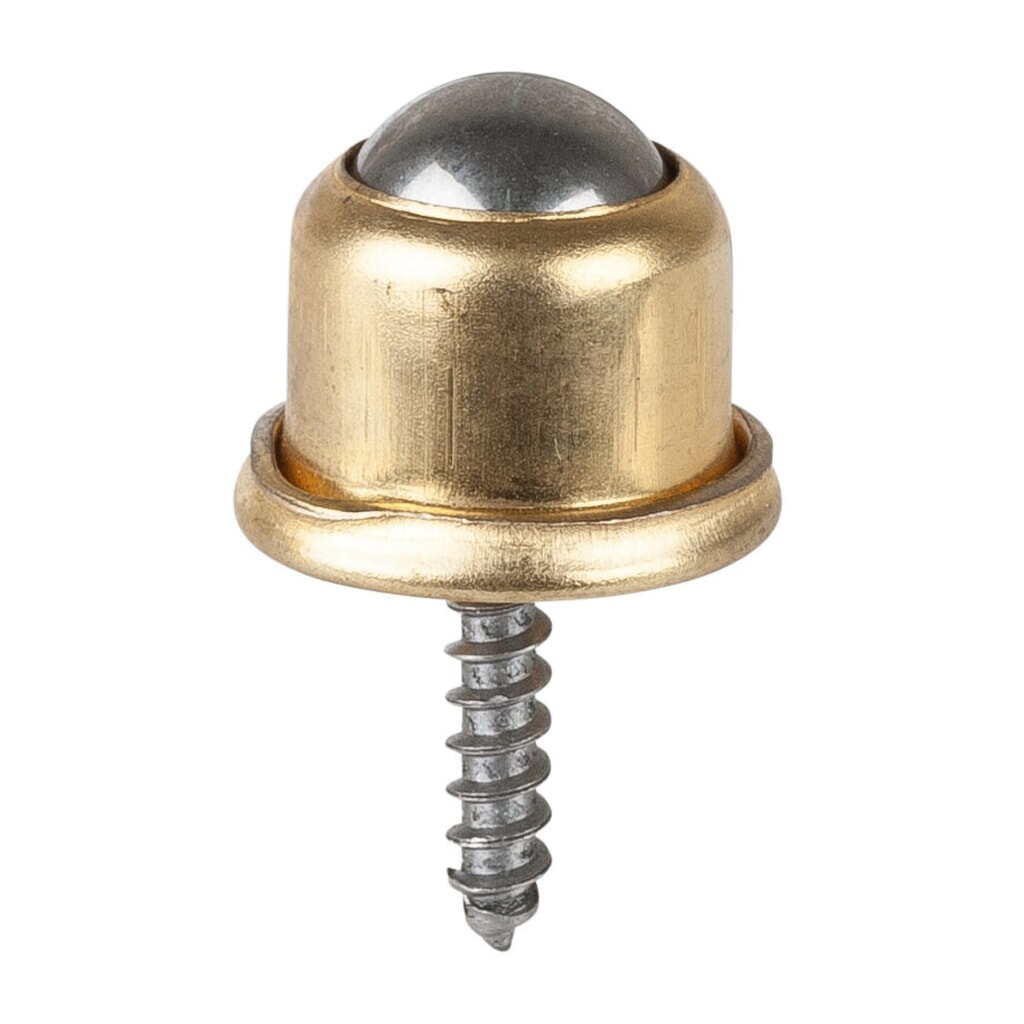 Rullo a sfera con perno filettato, acciaio, Ø 16 mm, portata 12 kg Immagine del prodotto: Rullo a sfera con perno filettato, acciaio, Ø 16 mm, portata 12 kg