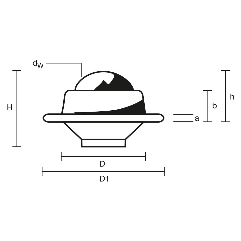 Immagine del prodotto n. 3: Rullo a sfera, acciaio, zincato, Ø 13 mm, portata 15 kg