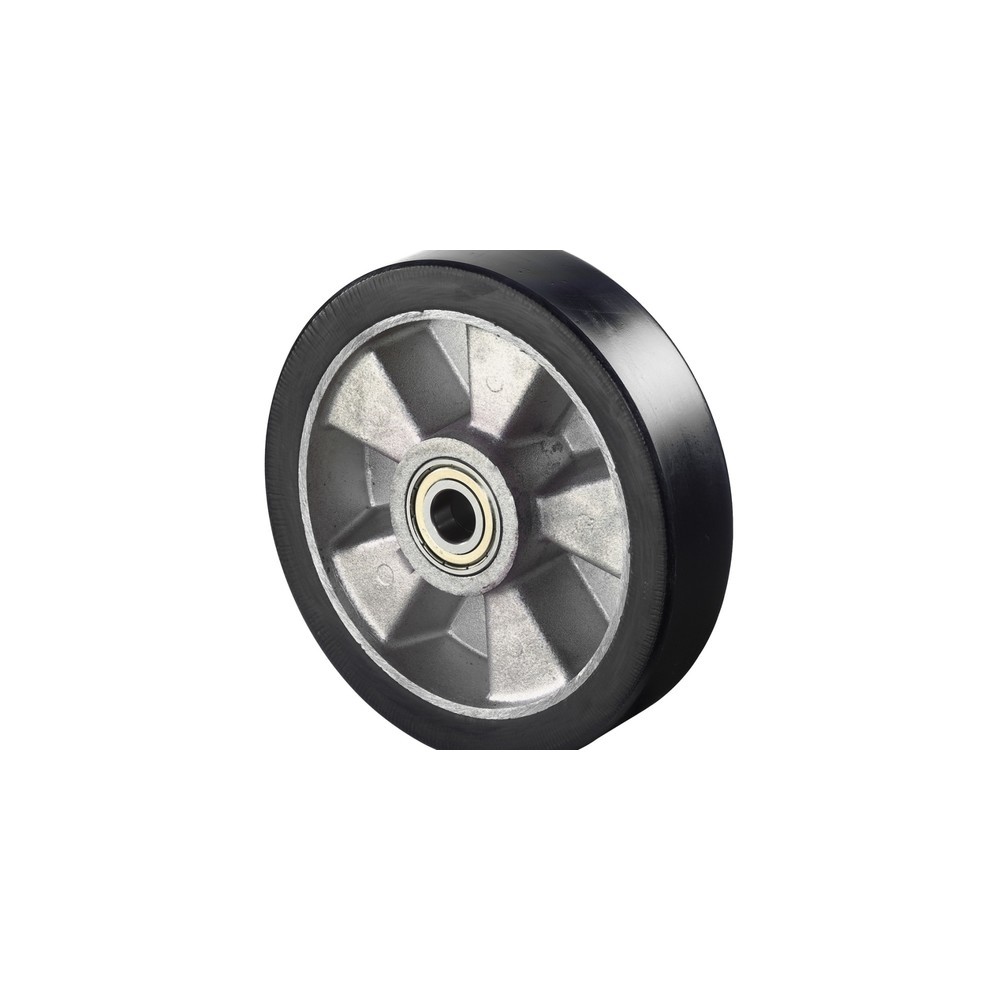 Immagine del prodotto: Rullo in poliuretano fuso, cuscinetto a sfera, Ø x larghezza 125 x 40 mm, portata 225 kg