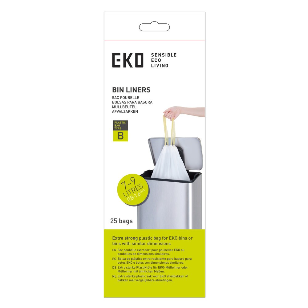 Immagine del prodotto: Sacchetti dei rifiuti EKO, bianco, 9 litri, 600 pz./SU