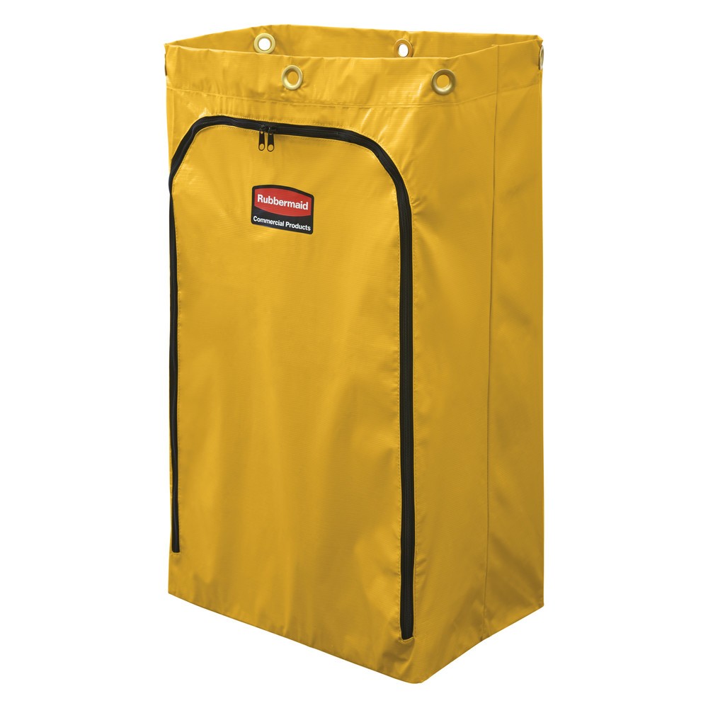 Immagine del prodotto: Sacco di ricambio in vinile per carrello per pulizie e carrello Janitor Rubbermaid®, cerniera laterale, giallo