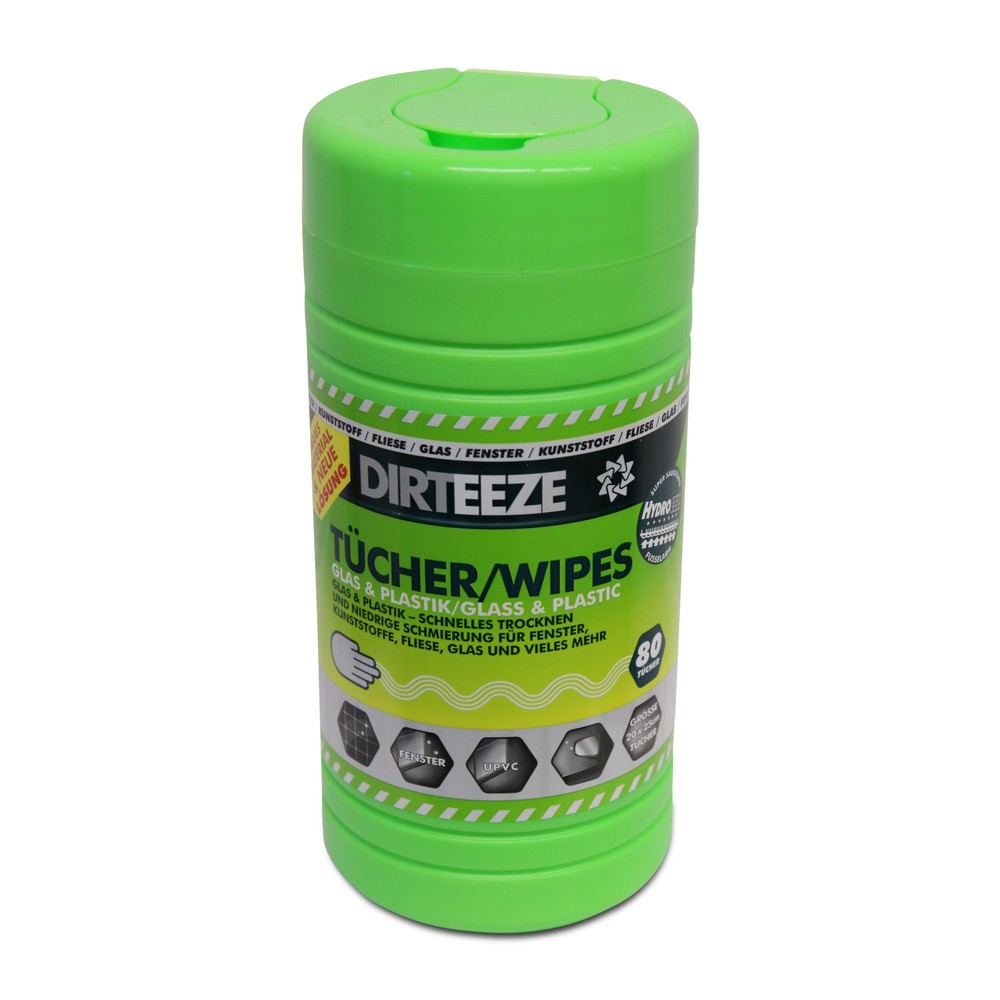 Immagine del prodotto n. 1: Salviette per vetro, materiale plastico + ceramica, impregnate, AxL 250 x 200 mm, bianco