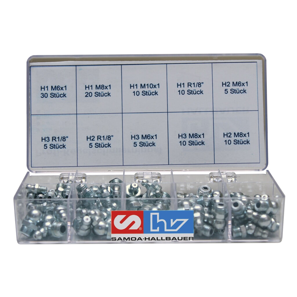 SAMOA Assortimento di nippli di lubrificazione SSK, 110 pezzi Immagine del prodotto: SAMOA Assortimento di nippli di lubrificazione SSK, 110 pezzi