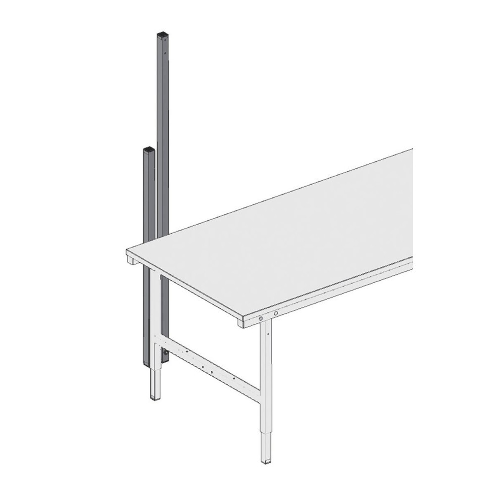 Immagine del prodotto n. 2: 2 sbarre di fissaggio corte, HxLxP 1.170 x 40 x 40 mm, 485 mm oltre il piano del tavolo