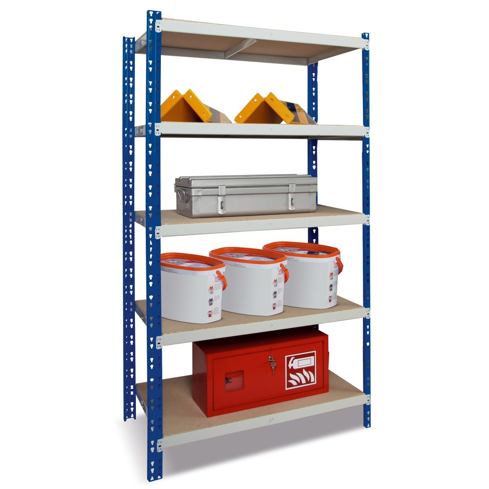 Immagine del prodotto: Scaffalatura a ripiani blu genziana, portata per piano di 300 kg, AxLxP 2.000 x 1.000 x 600 mm