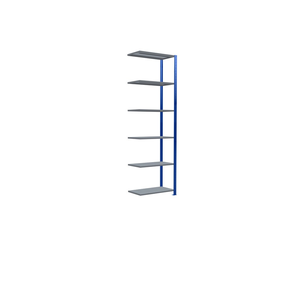 Immagine del prodotto n. 2: Scaffalatura a ripiani SCHULTE, campata aggiuntiva, blu genziana/zincata, portata per piano 150 kg, AxLxP 2.500 x 750 x 400 mm