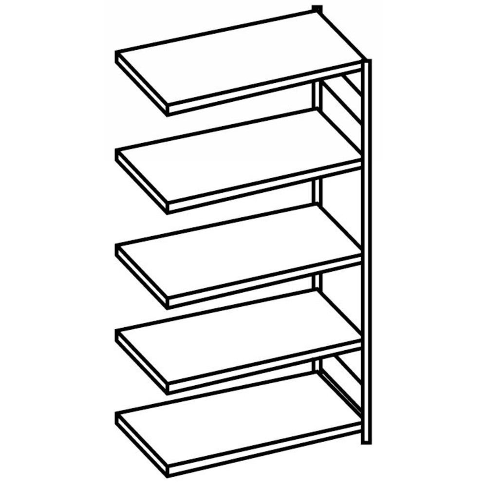 Immagine del prodotto n. 2: Scaffalatura a ripiani SCHULTE, campata aggiuntiva, blu genziana/zincata, portata per piano 150 kg, AxLxP 2.000 x 1.300 x 600 mm